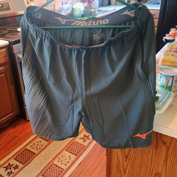 Mizuno Other - Mizuno Dark Gray Shorts with Orange Accent